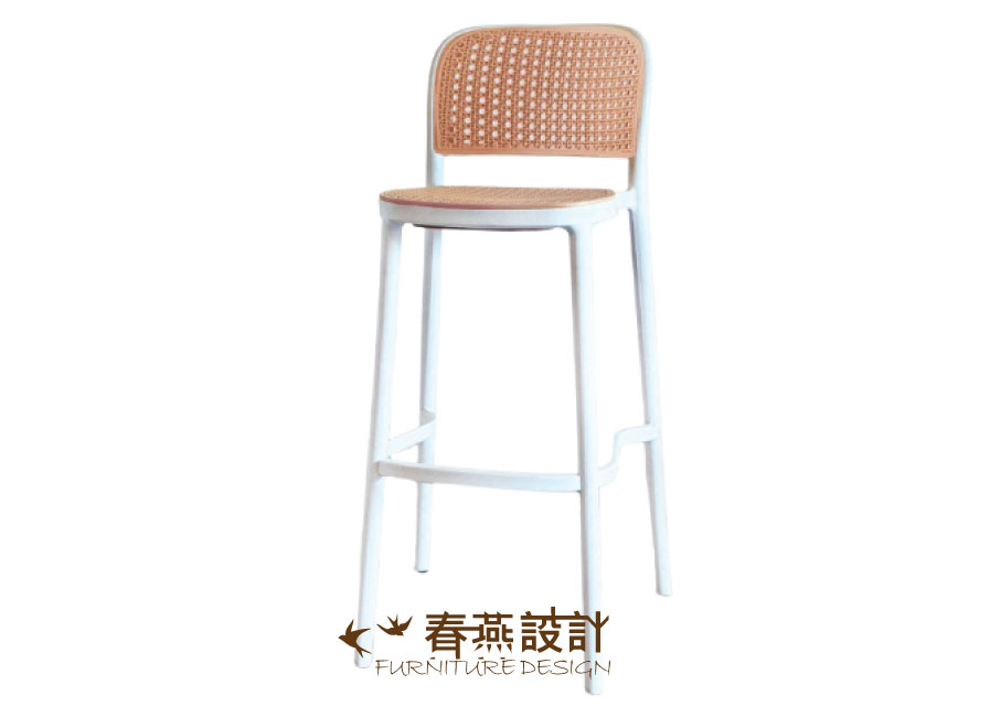 現代簡約白色塑料 ︱中島椅︱高腳椅 HS0006